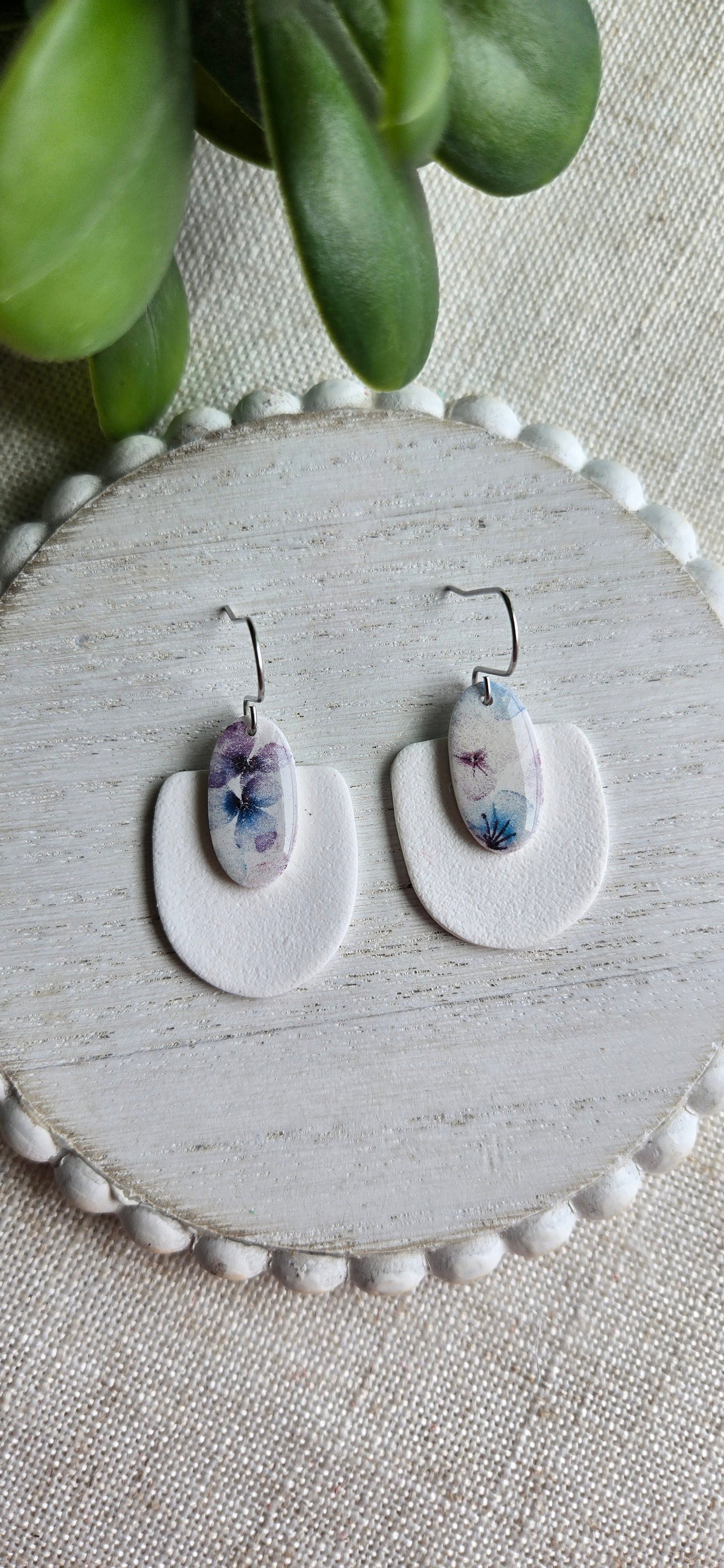 Pink and Purple Pansies Clay Drops #3