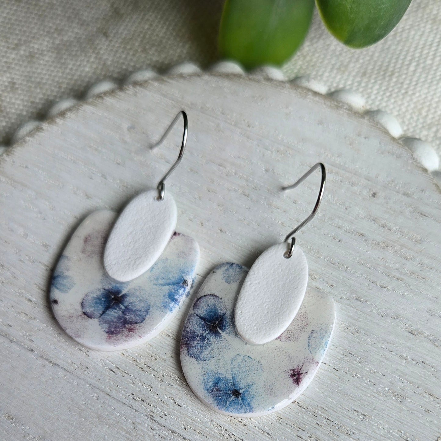 Pink and Purple Pansies Clay Drops #2