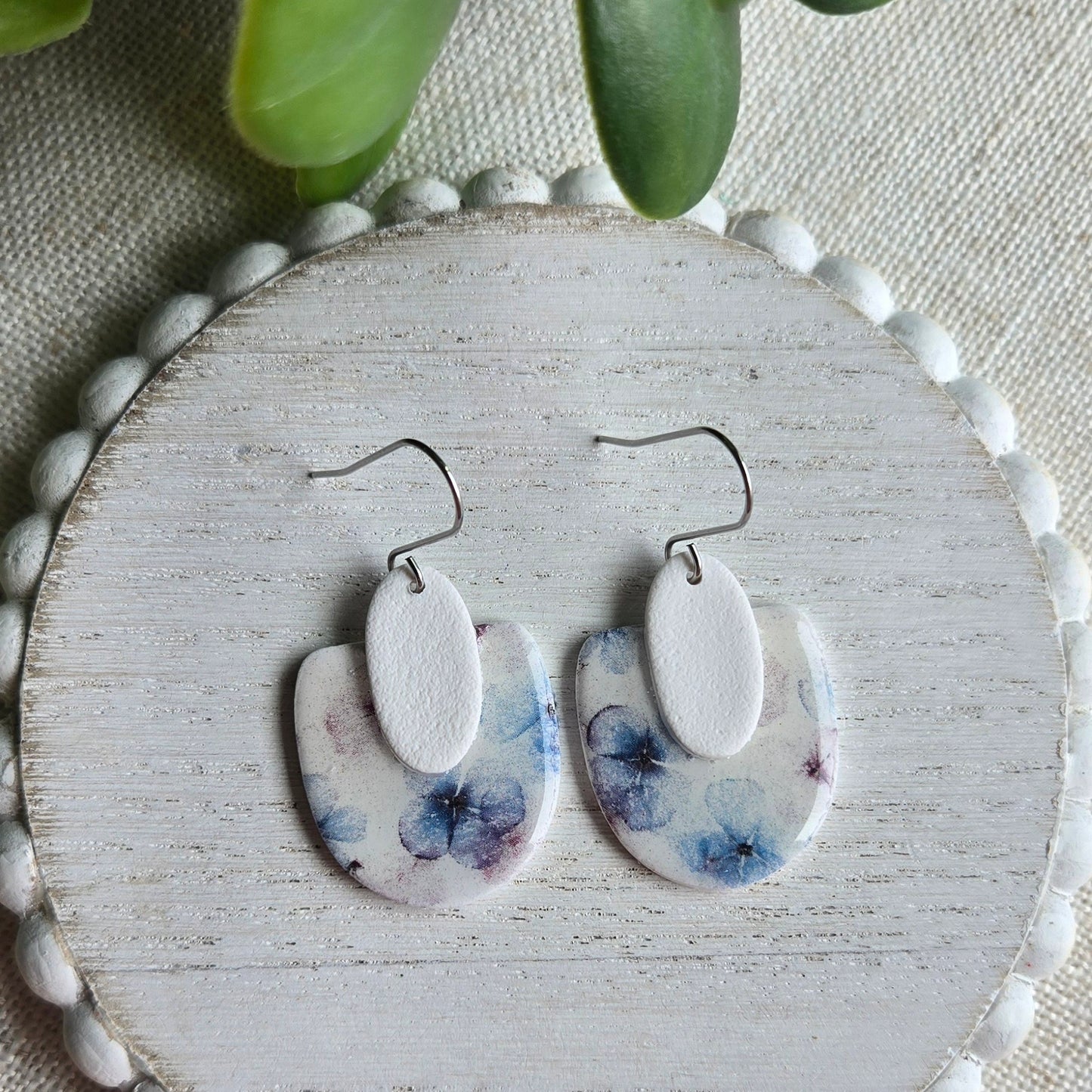 Pink and Purple Pansies Clay Drops #2