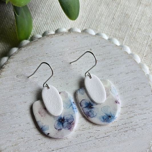Pink and Purple Pansies Clay Drops #2