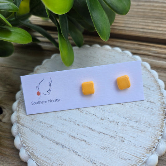 Clay Studs - Mini Squares - Island Time