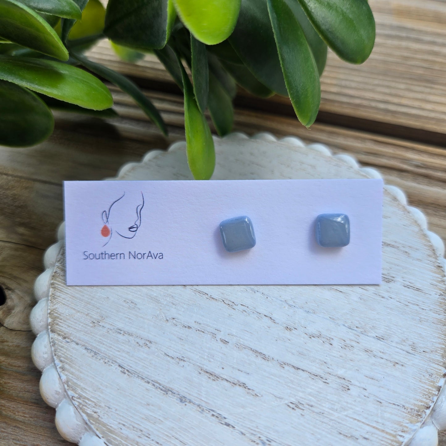 Clay Studs - Mini Squares - Island Time