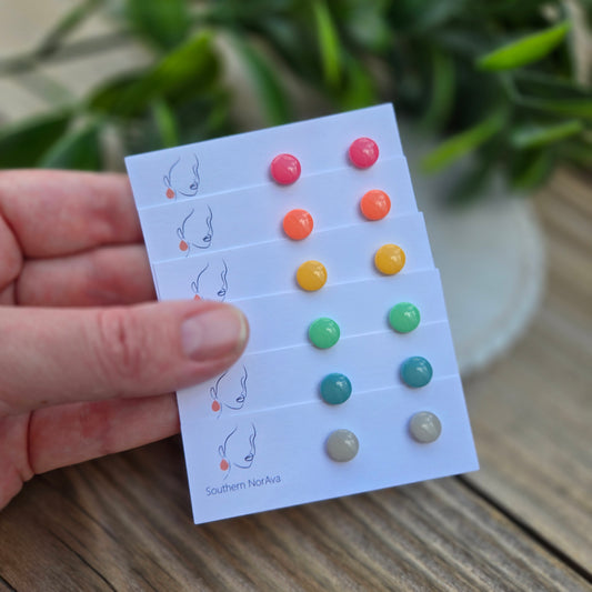 Clay Studs - Mini Circles - Paradise Found