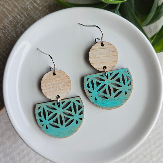 Wooden Starburst Cut-Outs - Blue