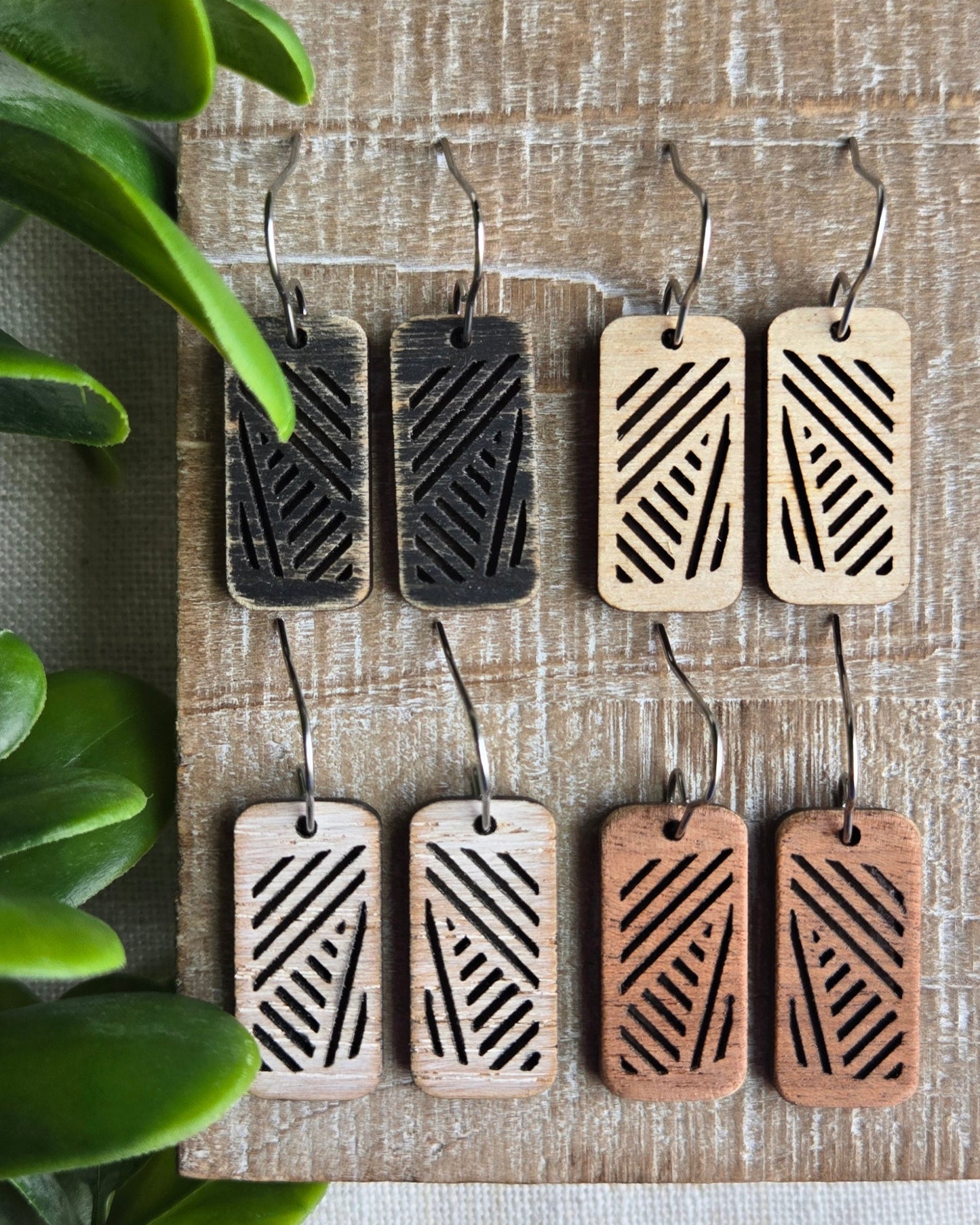 Wooden Cut-Out Rectangles - White Oak
