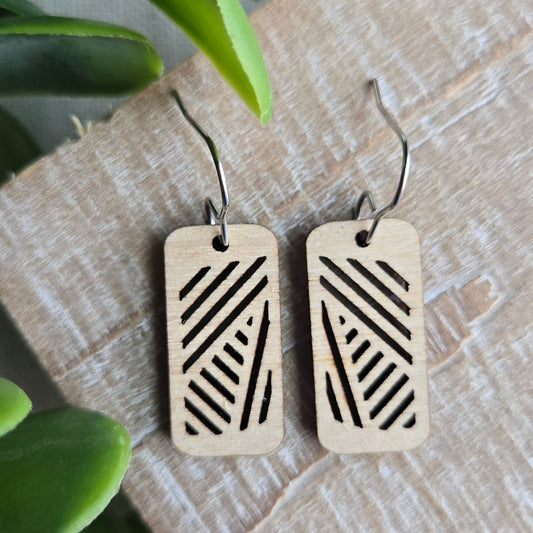 Wooden Cut-Out Rectangles - White Oak