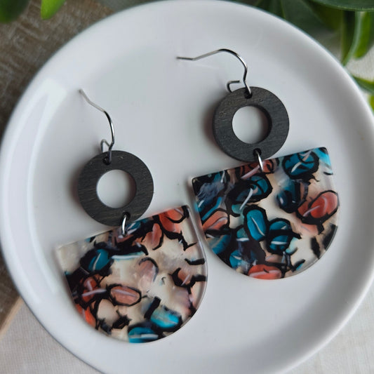 Acrylic - U-Shaped - Floral