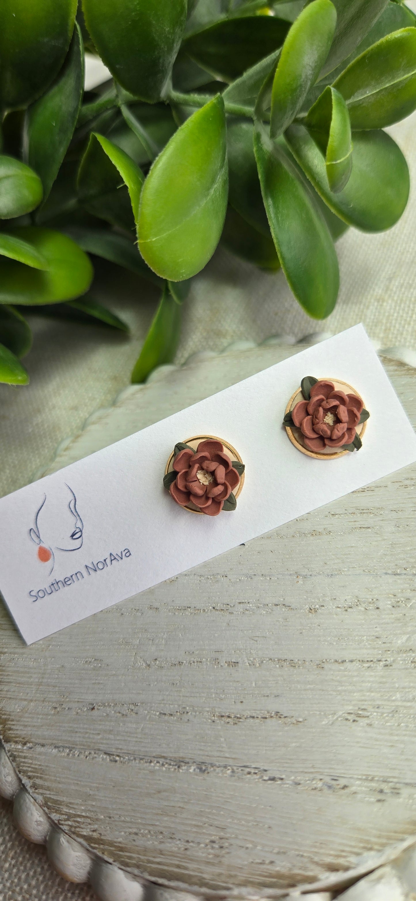 Clay Floral Stud - Multiple Options Available