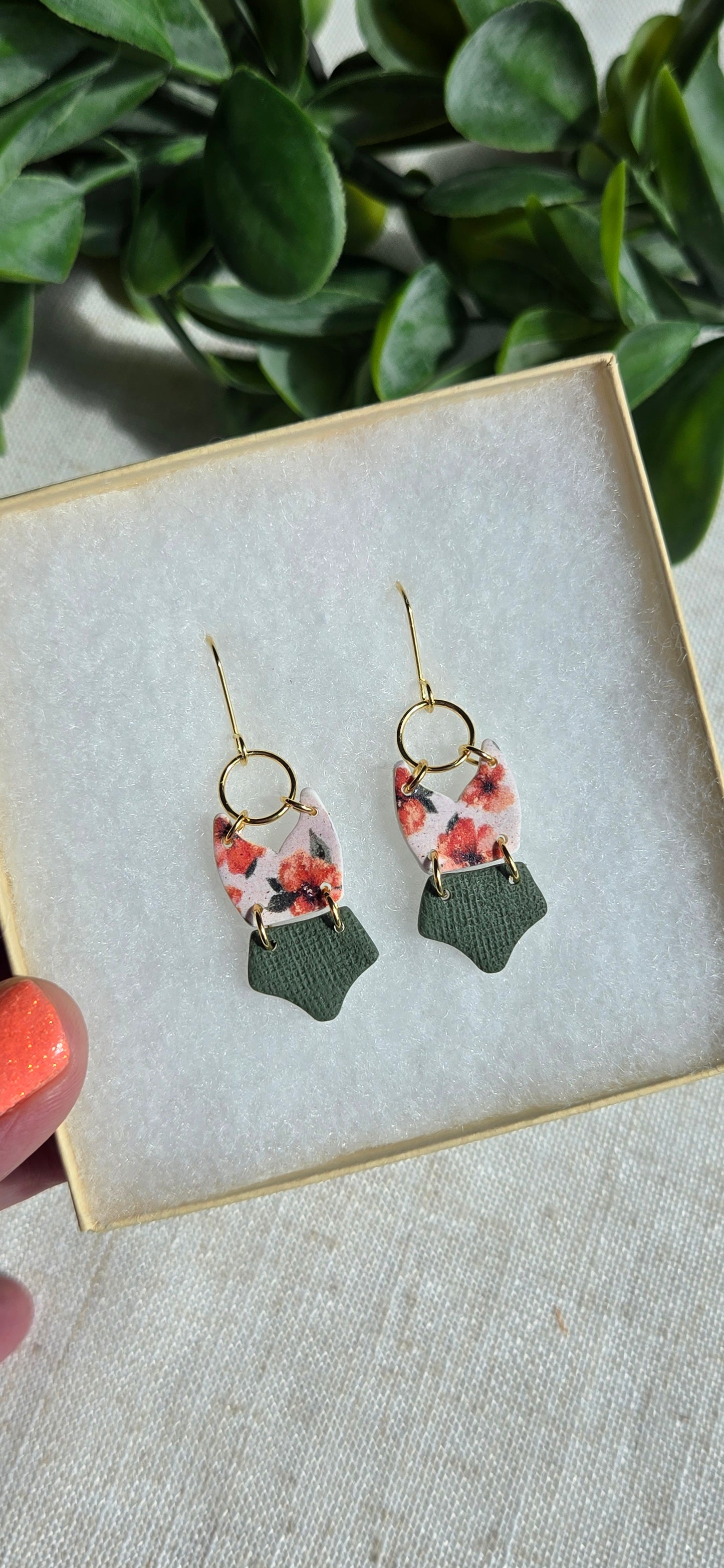Clay Swimsuit Dangle - Tropical Floral