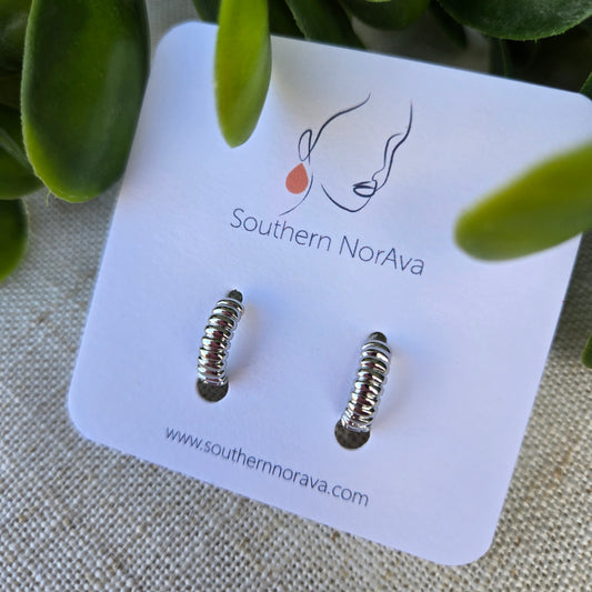 Huggies - Silver Ribbed