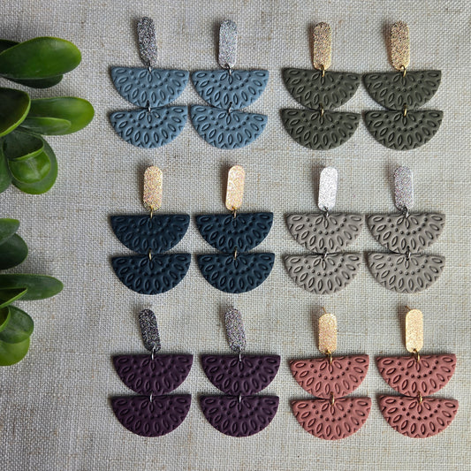 Stacked Boho Semi Circles - Multiple Colors