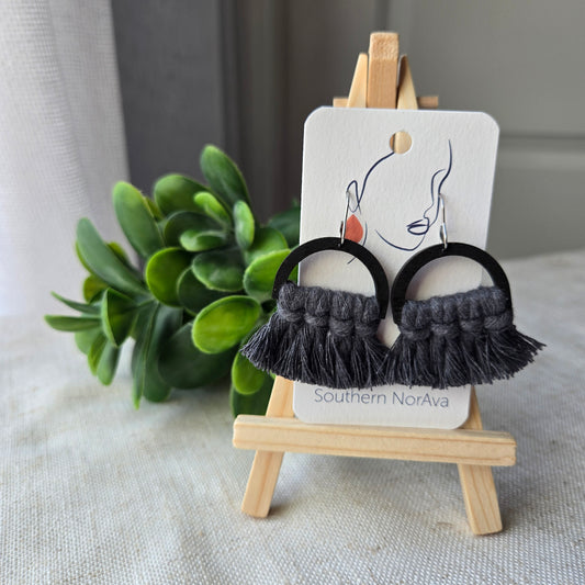 Suzie - Charcoal on Black - RTS