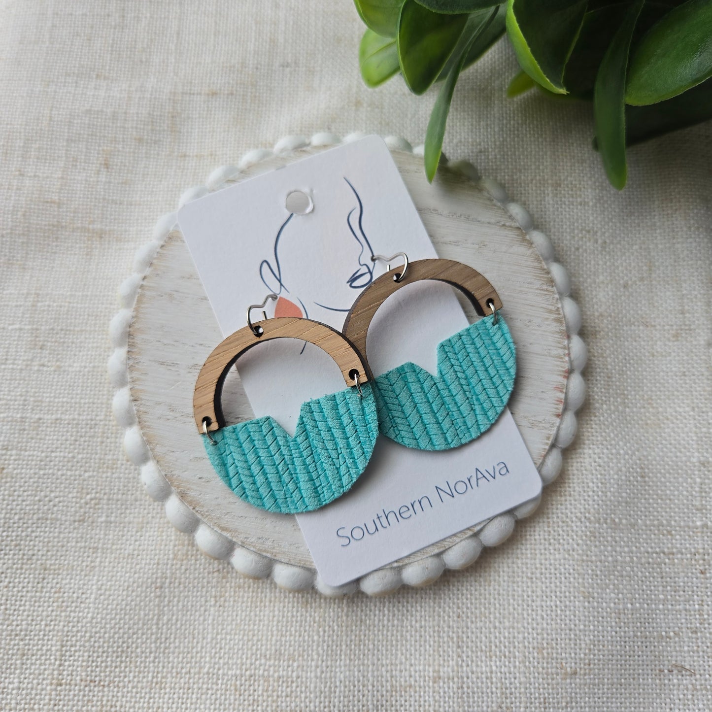 Textured Solids - Mint Palm - Cara