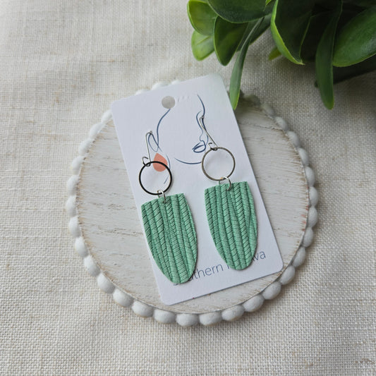 Textured Solids - Seafoam Green Palm - Rounded Rectangle Drop