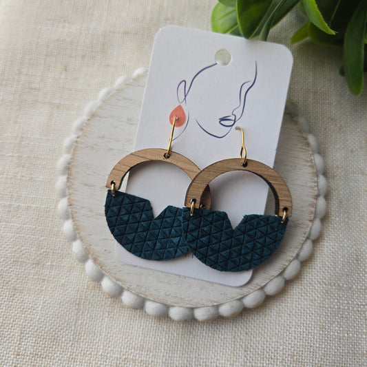 Textured Solids - Dark Teal Triangles - Cara