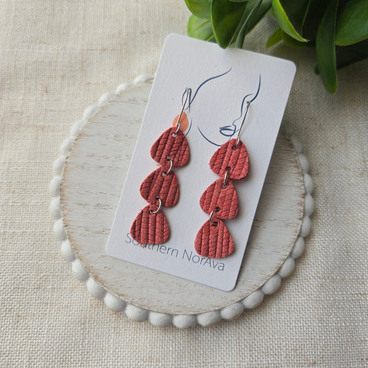 Textured Solids - Watermelon Palm - Triangle Dangles