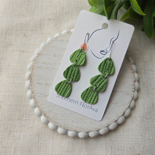 Textured Solids - Lime Palm - Triangle Dangles