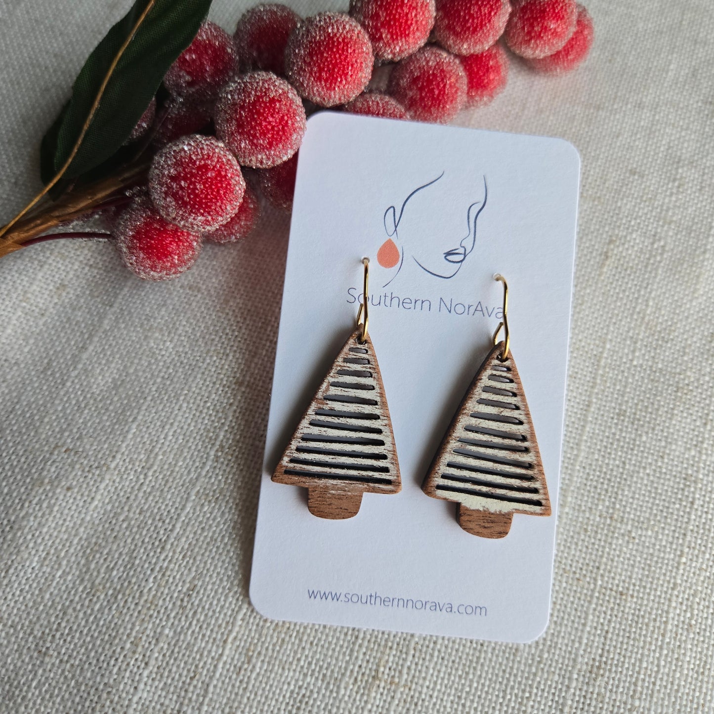 2025 Holiday - Hand Painted Wood - Neutral Tree