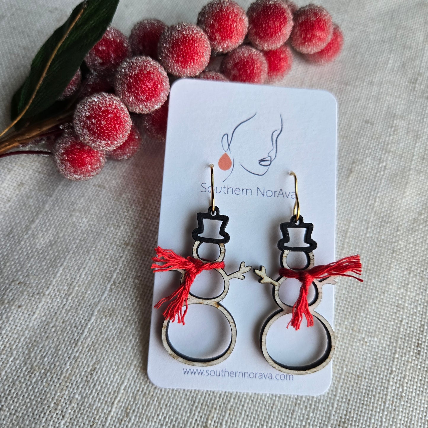 2025 Holiday - Hand Painted Wood - Snowman Outline