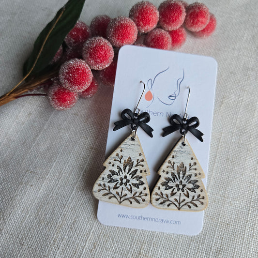 2025 Holiday - Hand Painted Wood - Nordic Tree White