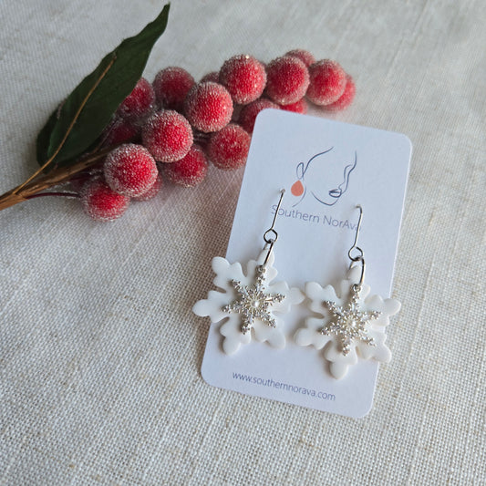 2025 Holiday - Clay - Sparkle Snowflakes