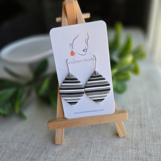 New Year's Collection - Clay - Silver Striped Clay Slab - Diamonds