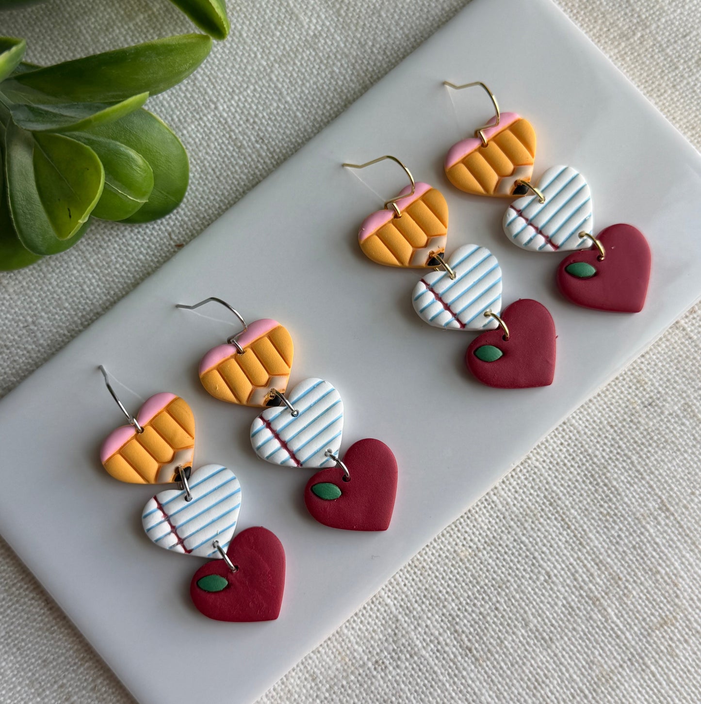 Back To School - Teacher Heart Dangles