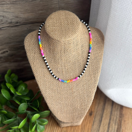 Brights Rainbow Skinny Stacker Necklace