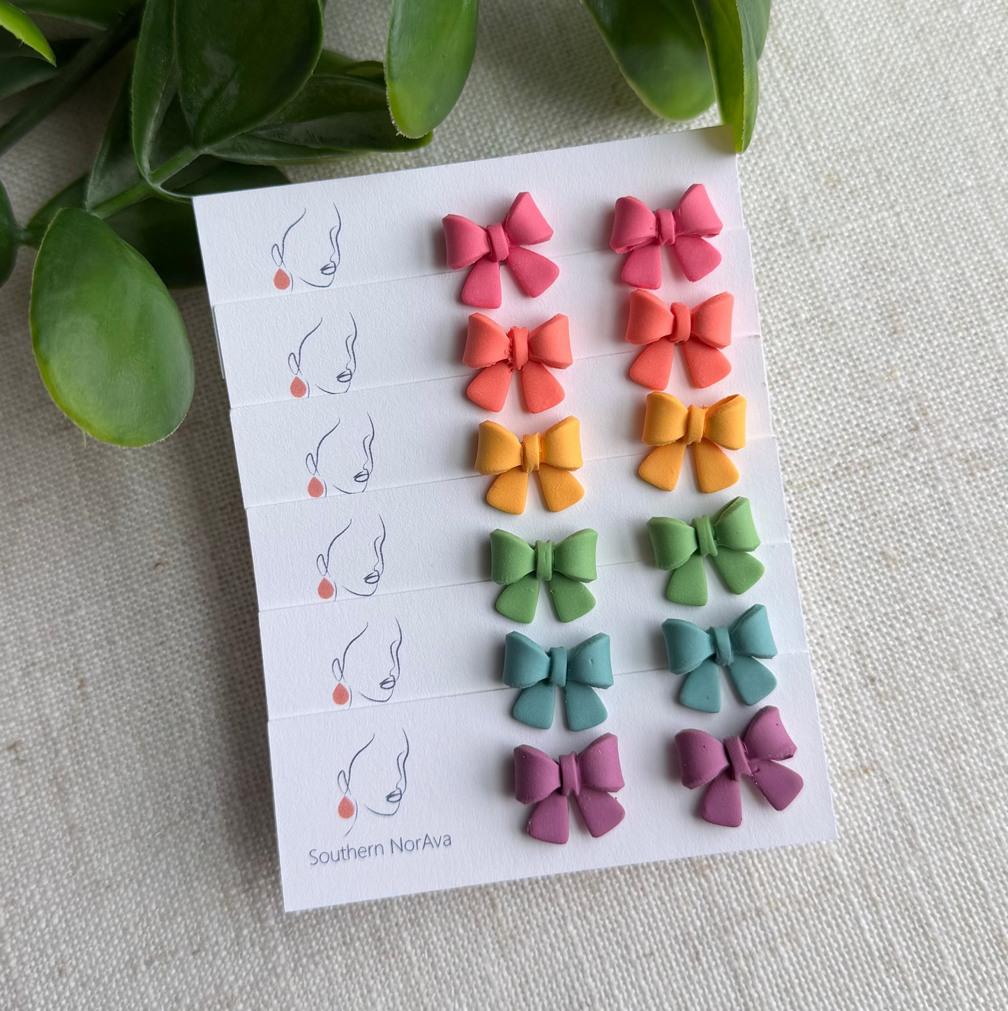 Beach Party - Bow Studs - Summer Neons
