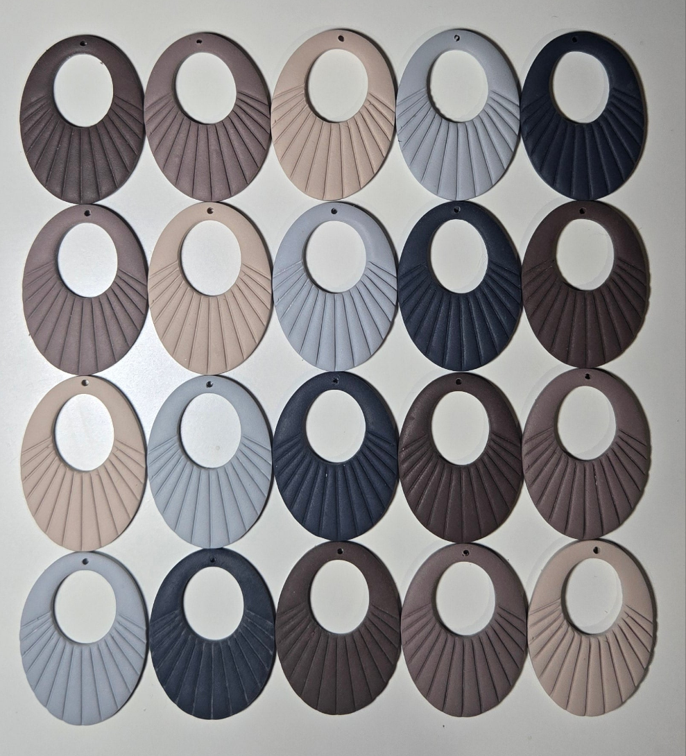 Clay Stud Dangles - Oval Cutouts - Multiple Options Available