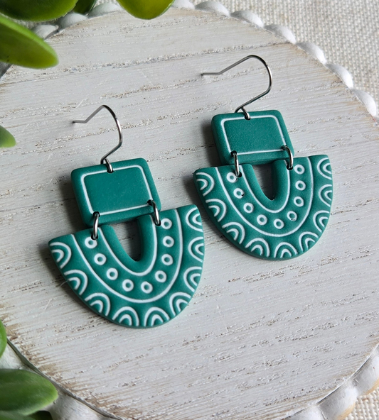 Clay Detailed Drops - Green