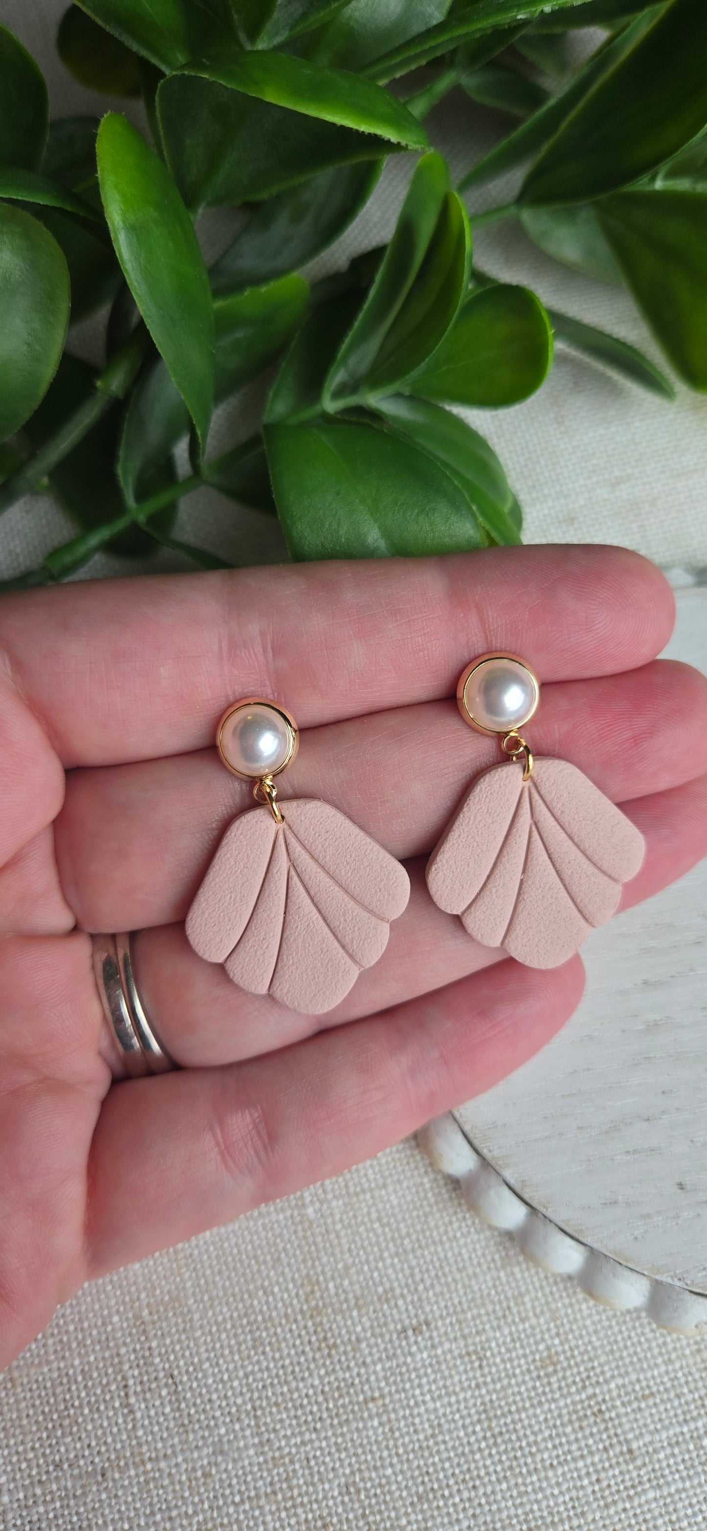 Spring Seashell Drops - Multiple Color and Hardware Options