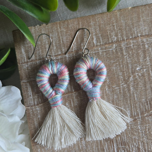 Vintage Wrapped Macrame Loops