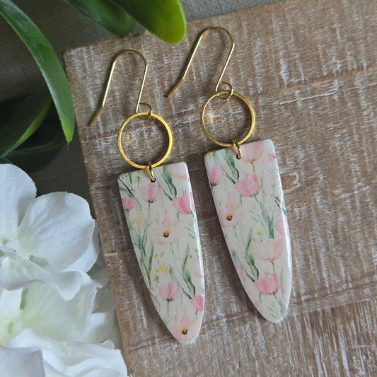 Spring Florals - Tulip Drop Dangles