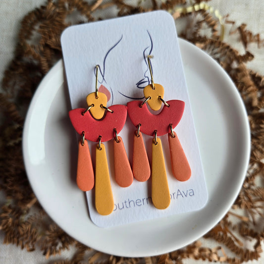 Clay - Sunrise Long Dangle