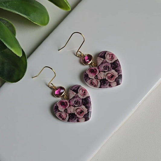 Sweetheart Floral Heart Dangle