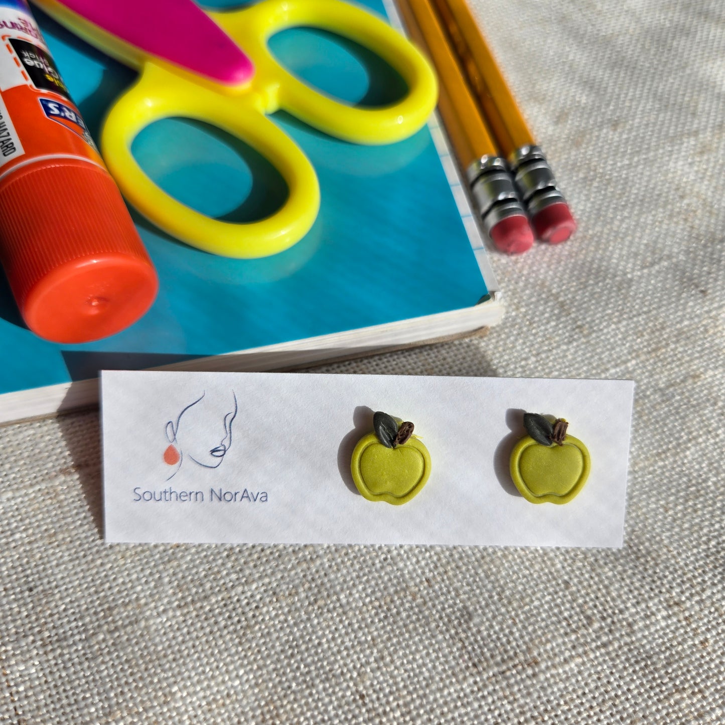 Back To School - Apple Studs