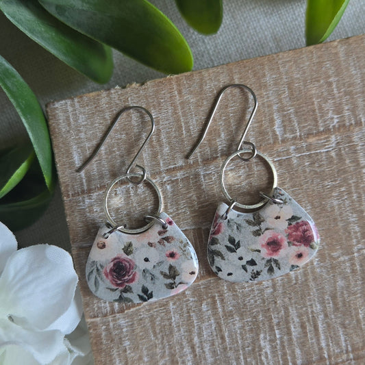 Spring Florals - Rose Satchel Dangles