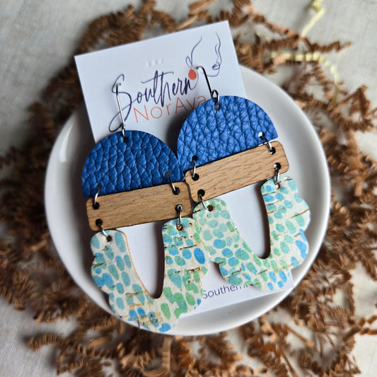 Leather Dangles - Blues