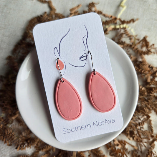 Clay - Outlined Teardrop - Blush