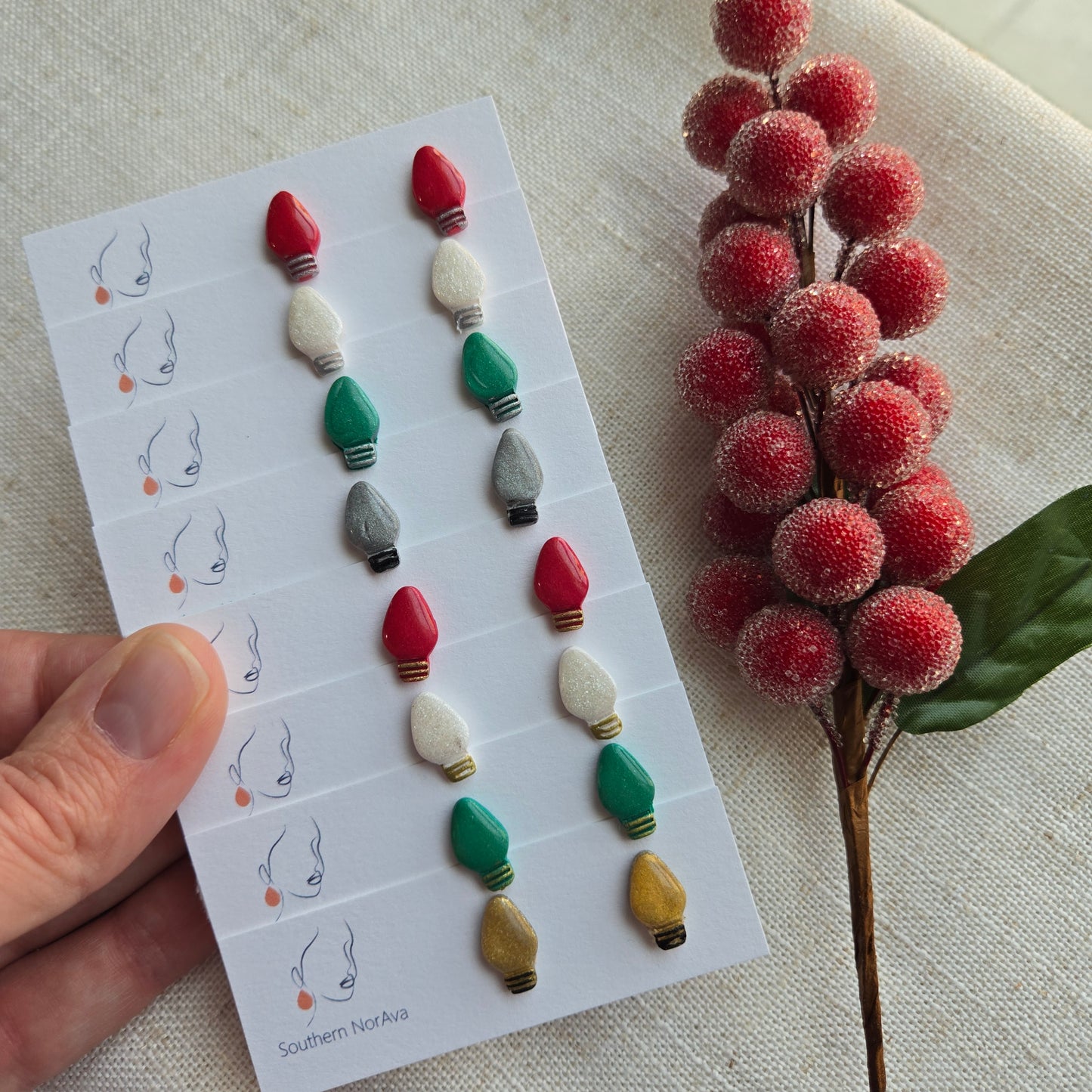 2025 Holiday - Clay - Holiday Light Studs