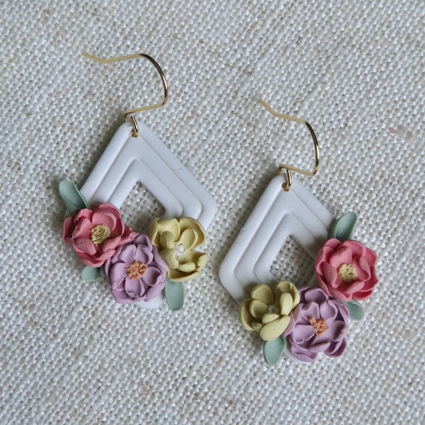 Pastel Clay - Spring Floral Diamonds