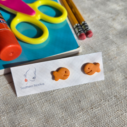 Back To School - Goldfish Studs