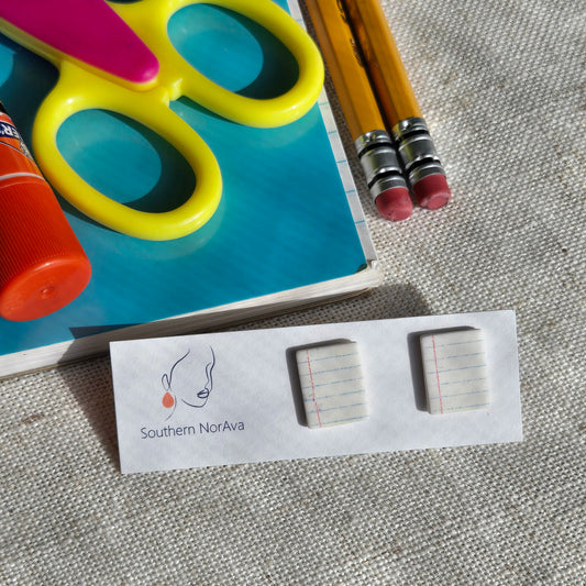 Back To School - Paper Studs