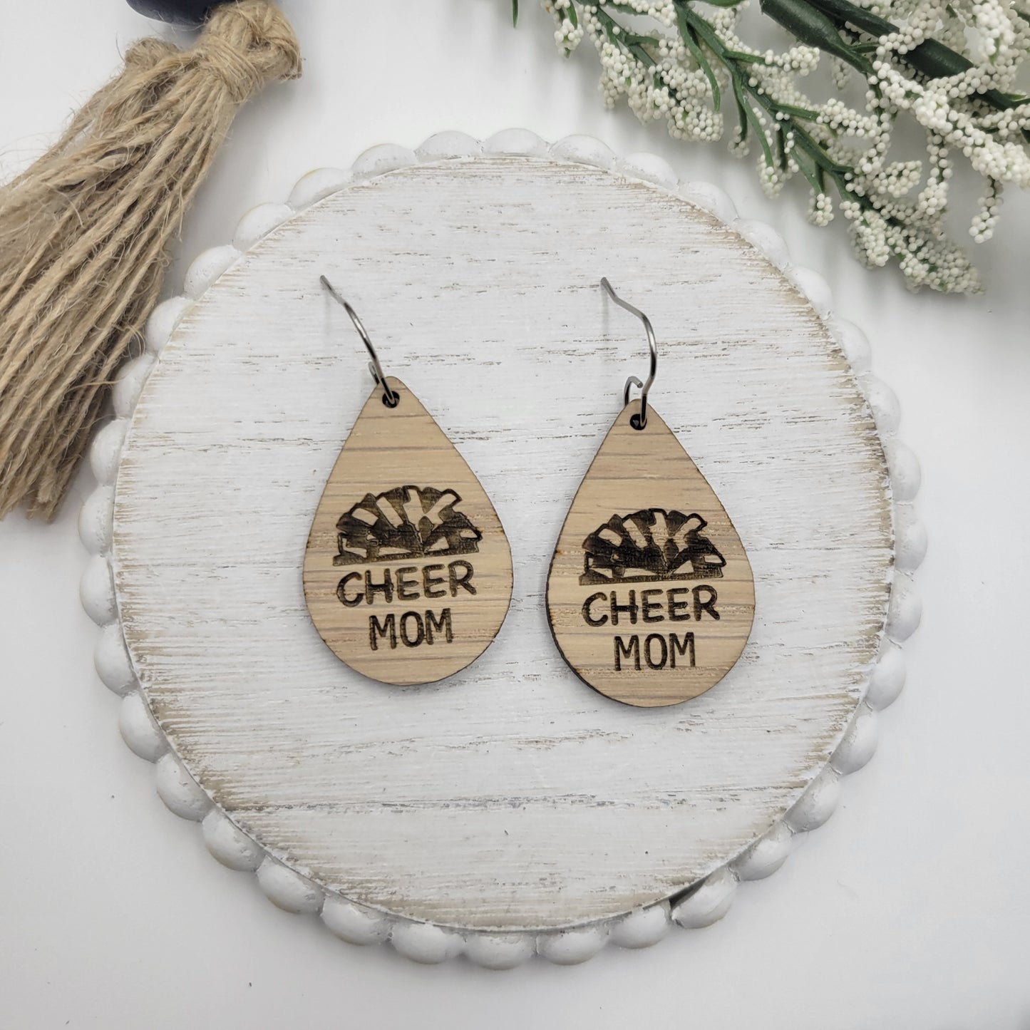 Sports Mom Wood Teardrops - Multiple Sports