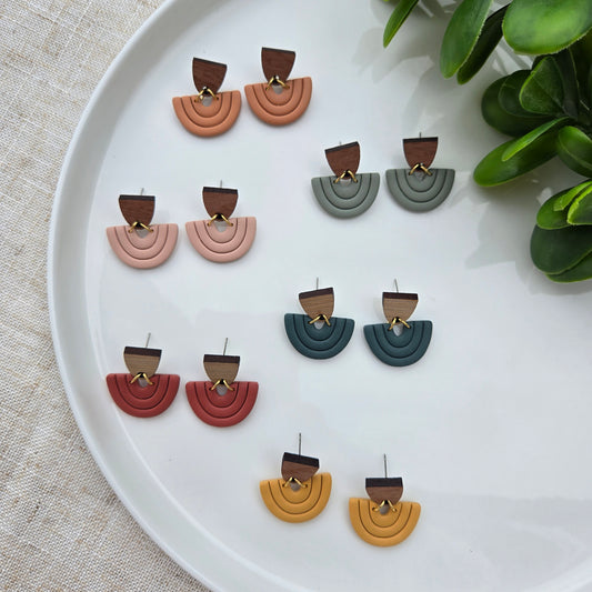 Clay Horseshoe Studs - Multiple Colors