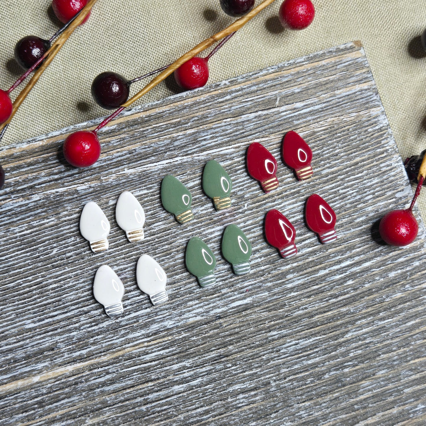 Holiday 2024 - Light Bulb Studs (Multiple Colors)