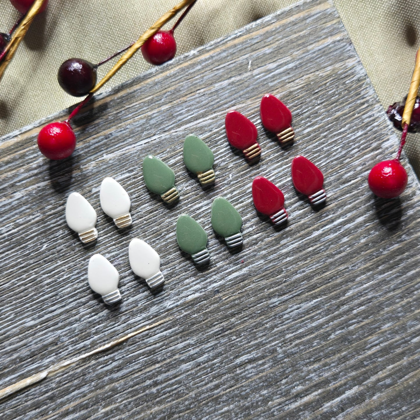 Holiday 2024 - Light Bulb Studs (Multiple Colors)