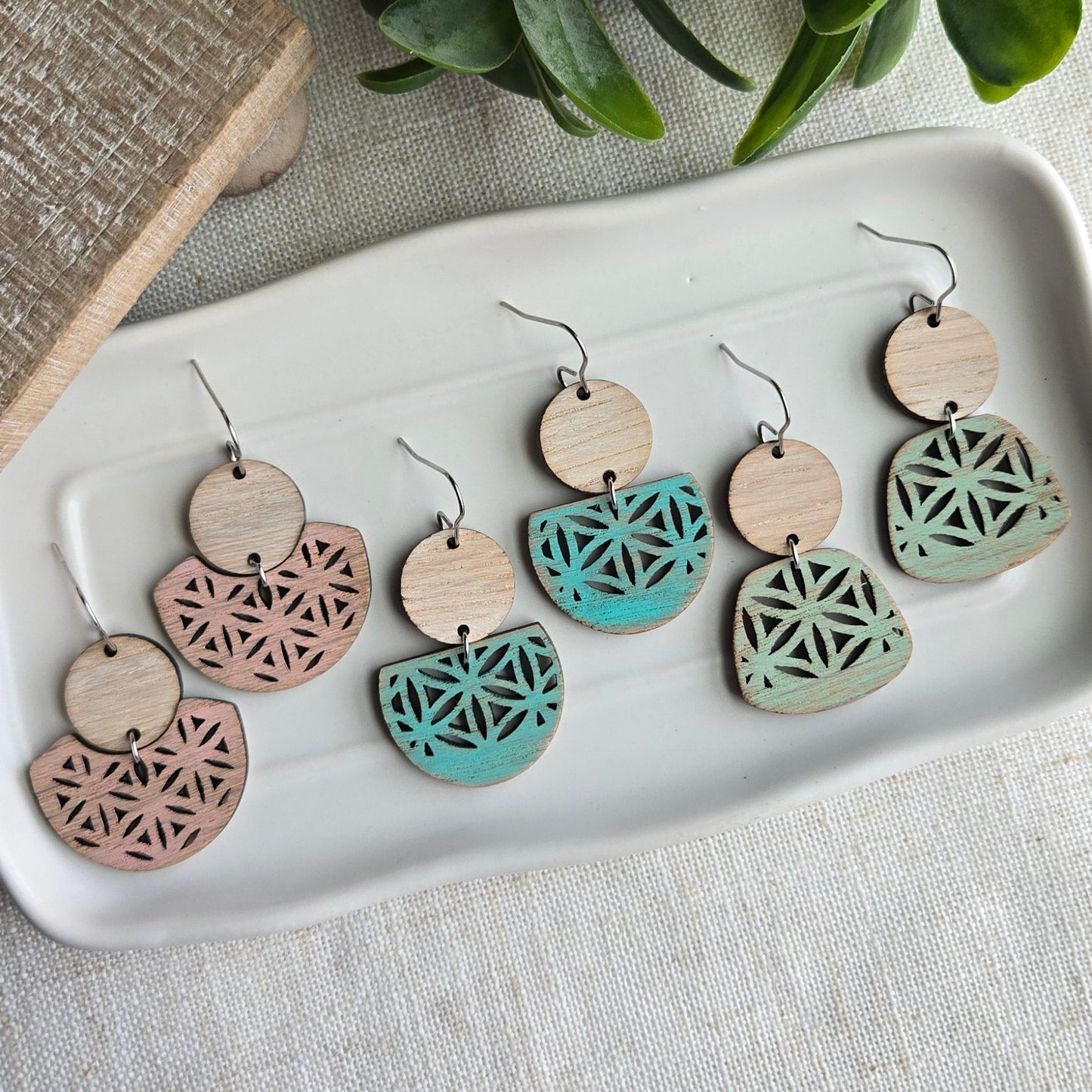 Wooden Starburst Cut-Outs - Green