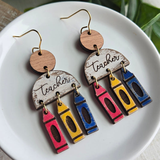 Wooden Hand Painted Teacher Drops